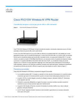Cisco RV215W Wireless-N VPN Router Data Sheet (Italian)