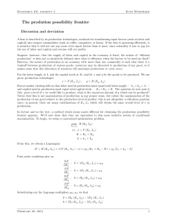 The prodution possibility frontier