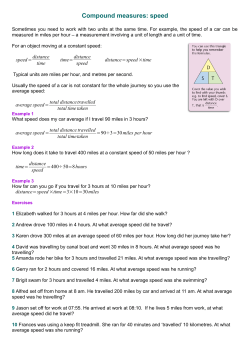 Compound measures: speed