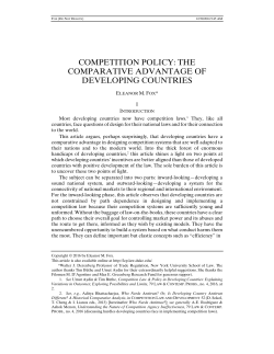 The Comparative Advantage of Developing Countries