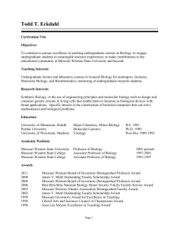 Todd T - Missouri Western State University