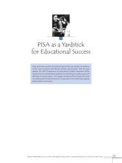 PISA as a Yardstick for Educational Success
