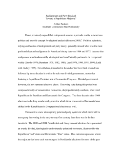 Realignment and Party Revival: Toward a Republican Majority