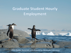 Graduate Student Hourly Employment