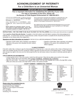 Acknowledgment of Paternity