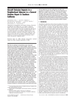 Aircraft Emission Impacts in a Neighborhood