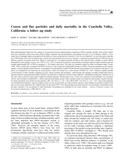 Coarse and fine particles and daily mortality in the
