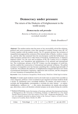Democracy under pressure