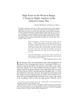 A Property Rights Analysis of the Johnson County War