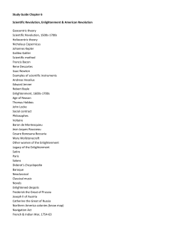 Study Guide Chapter 6 Scientific Revolution, Enlightenment
