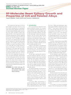 JAPANESE JOURNAL OF APPLIED PHYSICS Part 1 Invited Review