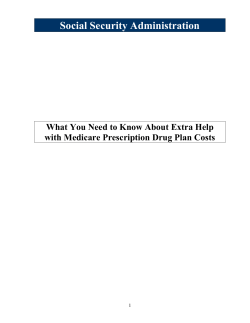 SSA manual on Extra Help program