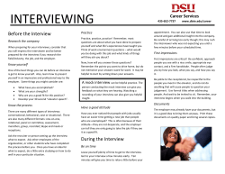 INTERVIEWING