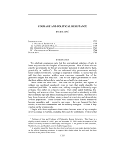 courage and political resistance