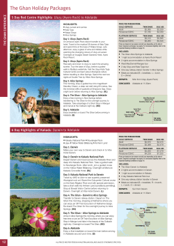 The Ghan Holiday Packages