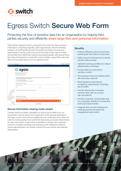 Egress Switch Secure Web Form