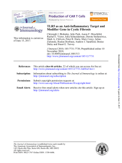 Modifier Gene in Cystic Fibrosis TLR5 as an Anti
