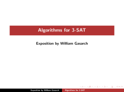 Algorithms for 3-SAT