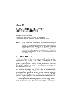 Chapter 23 GARA: A UNIFORM QUALITY OF SERVICE