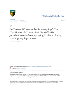 In Time of Whenever the Secretary Says