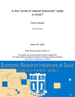 Is the &ldquo;curse of natural resources&rdquo; really a curse?