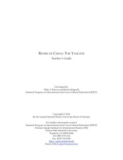 Teacher`s Guide, Rivers of China