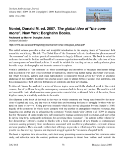 Nonini, Donald M. ed. 2007. The global idea of