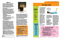 Lesson One: Water Cycle