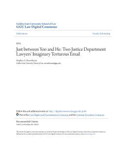 Just between Yoo and He: Two Justice Department Lawyers