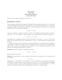 Parametric Curves