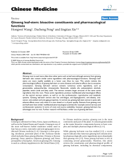 Ginseng leaf-stem: bioactive constituents and pharmacological