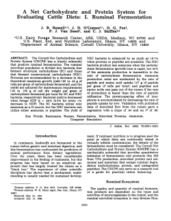 A Net Carbohydrate and Protein System for Evaluating Cattle Diets: I
