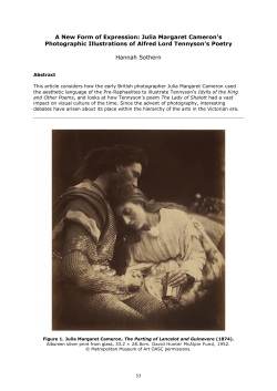 A New Form of Expression: Julia Margaret Cameron`s Photographic