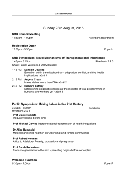 Full Program - ESA-SRB