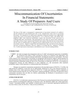 AN INVESTIGATION OF THE USE OF VERBAL AND NUMERICAL