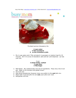 The Best Summer Strawberry Pie 4 cups water 4 Tbls