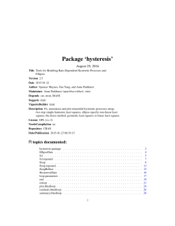Package `hysteresis`