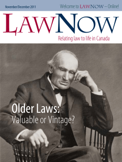 Older Laws - LawNow Magazine