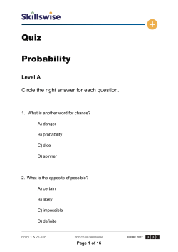 Quiz Probability