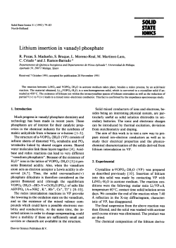 SOLID STATE IONICS Lithium insertion in vanadyl phosphate