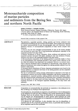 Monosaccharide composition of marine particles and