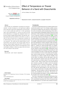 Effect of Temperature on Triaxial Behavior of a Sand with Disaccharide