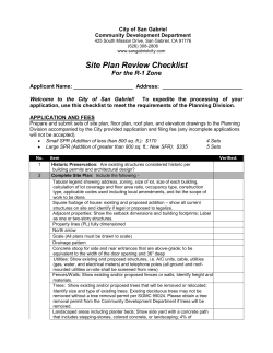 Site Plan Review Checklist