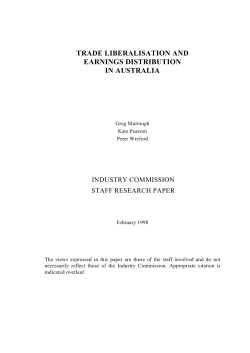 trade liberalisation and earnings distribution in australia