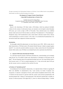 Development of Compact Nuclear Fusion Reactor - LENR-CANR