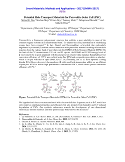 Smart Materials: Methods and Applications &ndash; 2017 (SMMA