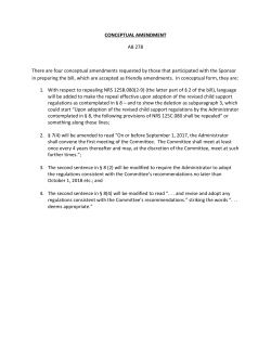CONCEPTUAL AMENDMENT AB 278 There are four conceptual
