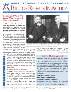 Sacco and Vanzetti - Constitutional Rights Foundation