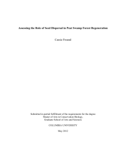 Assessing the Role of Seed Dispersal in Peat Swamp Forest