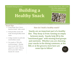 Building a Healthy Snack - Stonehill College Dining Services